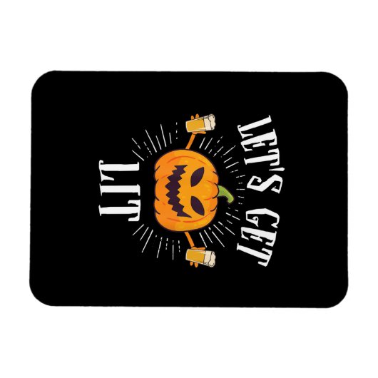 Laten we Halloween-bier drinken met Licht Magneet (Horizontaal)