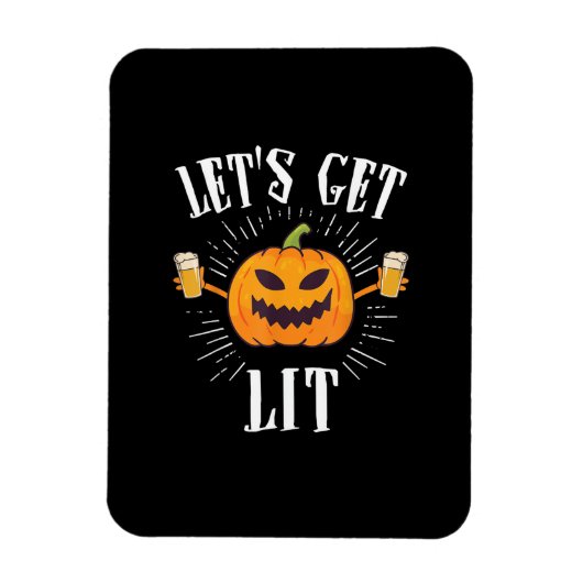 Laten we Halloween-bier drinken met Licht Magneet (Verticaal)