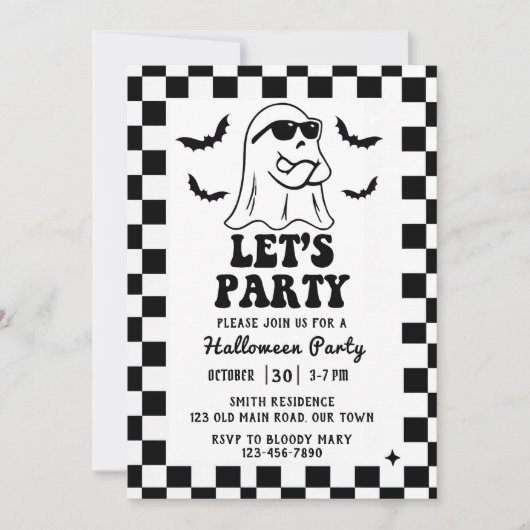 Laten we Halloween Feest Feesten Kaart (Voorkant)