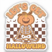 Laten we Halloween Groovy Retro halen Sticker (Voorkant)