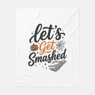 Laten we Halloween Pompoen Vernielen Fleece Deken