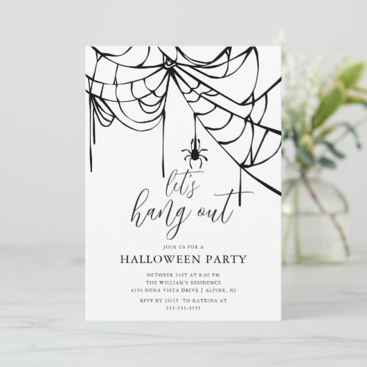 Laten we Halloween rondhangen Kaart (Staand voorkant)