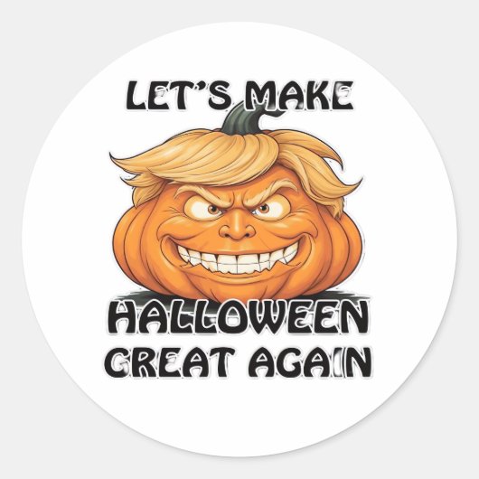 Laten we Halloween weer klassiek maken Ronde Sticker (Voorkant)