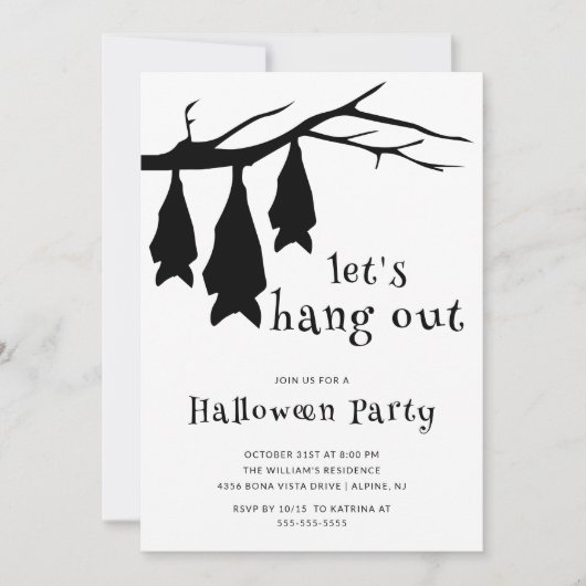 Laten we Halloweenfeest geven Kaart (Voorkant)