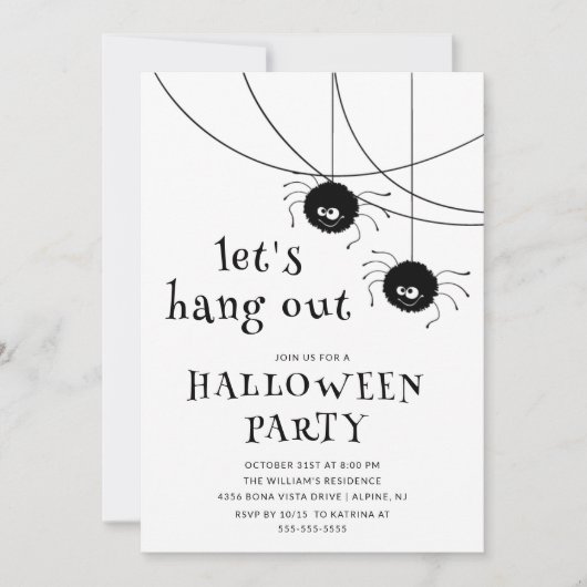 Laten we Halloweenfeest geven Kaart (Voorkant)