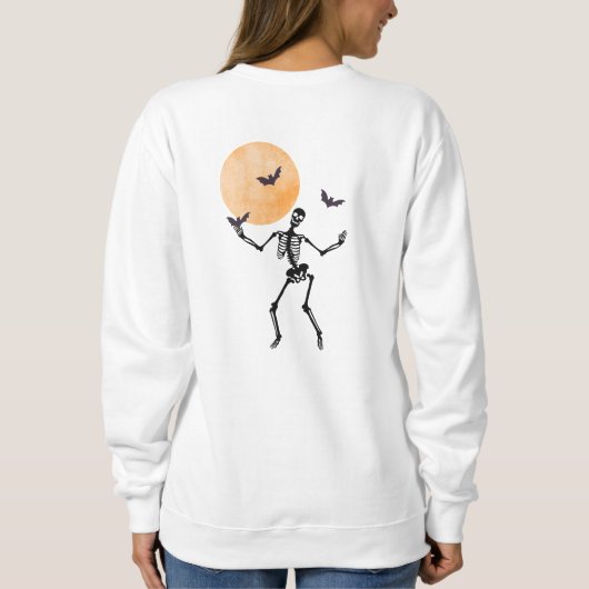 Laten we Halloweird worden! Skeletten dansen onder Trui (Achterkant)