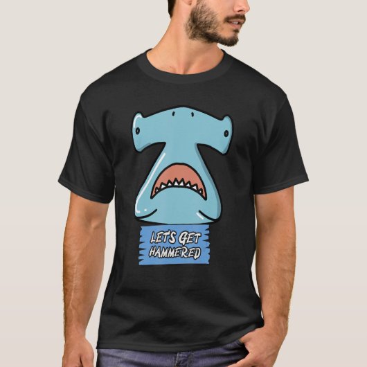 Laten we Hammered Hammerhead Shark Drink maken T-shirt (Voorkant)