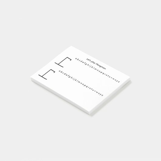 Laten we hangman spelen Post it Notes (Schuin)