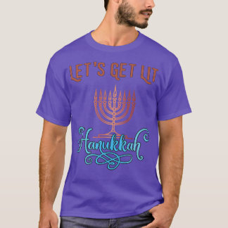 Laten we Hanukkah Pajamakah Menorah Nine Cand aang T-shirt