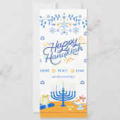 Laten we Hanukkah vieren kaart (Achterkant)