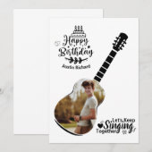 Laten we Happy Birthday blijven zingen Fotokaart Kaart (Voorkant / Achterkant)