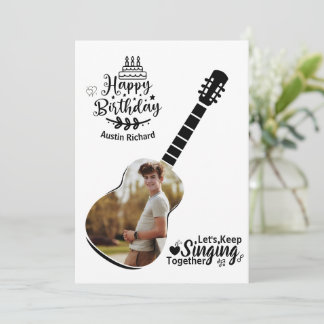 Laten we Happy Birthday blijven zingen Fotokaart Kaart