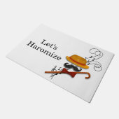 "Laten we harmoniseren" Zingend, Karaoke, Muziek, Deurmat (Schuin)