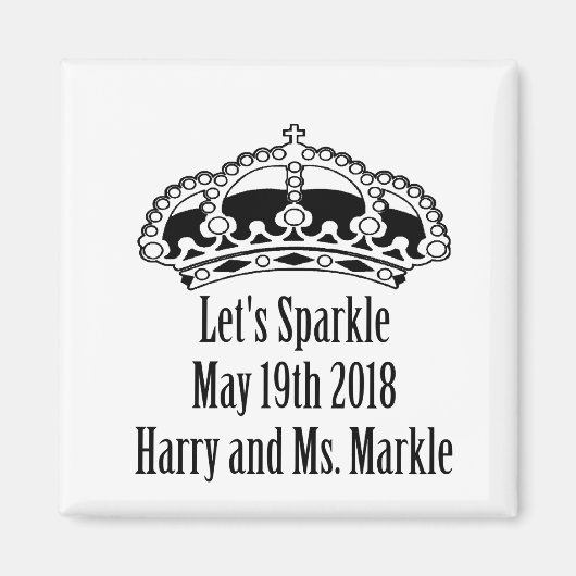 Laten we Harry & Meghan 19 mei 2018 laten schitter Magneet (Voorkant)