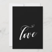 Laten we Harten Script Zwart Ontvangst vieren Kaart (Achterkant)