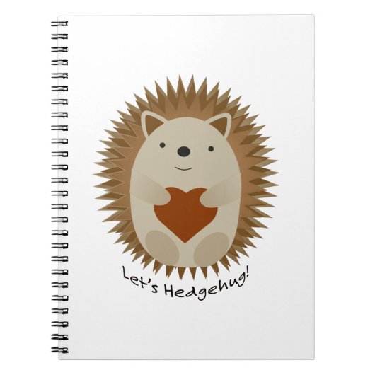 Laten we Hedgehug Hedgel Notitieboek (Voorkant)