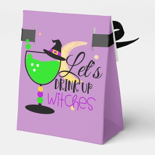 Laten we heksen Drinken, niet Drinken en vliegen Bedankdoosjes (Achterkant)