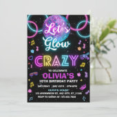 Laten we helemaal gek gaan Glow Crazy discofeest u Kaart (Staand voorkant)