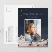 Laten we hem aanbidden Bethlehem religieuze Kerstm Feestdagenkaart (Voorkant / Achterkant)