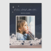 Laten we hem aanbidden Bethlehem religieuze Kerstm Magnetische Uitnodiging (Voorkant)