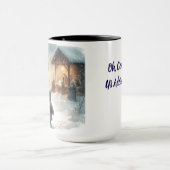 Laten we hem aanbidden kerstkoffie Mok (Midden)