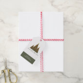 Laten we hem aanbidden met een minimalistisch kers cadeaulabel (Met Touw)