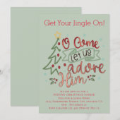 Laten we hem aanbidden Vrolijk Kerstfeest Kaart (Voorkant / Achterkant)