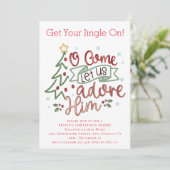 Laten we hem aanbidden Vrolijk Kerstfeest Kaart (Staand voorkant)