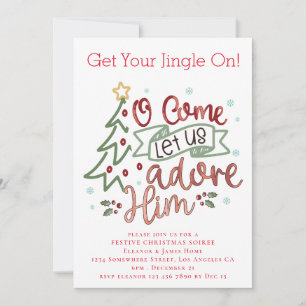 Laten we hem aanbidden Vrolijk Kerstfeest Kaart