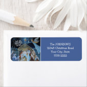 Laten we hem bewonderen! kerstvakantie etiket (Insitu)