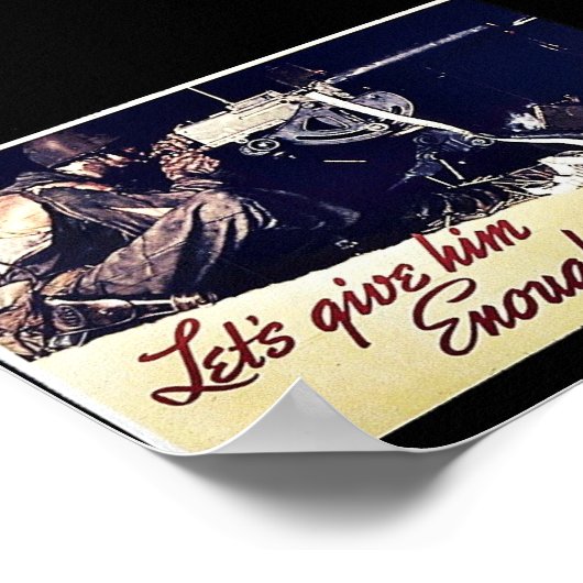 Laten we hem genoeg en op tijd geven poster (Hoek)