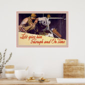 Laten we hem genoeg ~  Tweede Wereldoorlog geven Poster (Keuken)