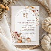 Laten we Herfst Arch Floral Thanksgiving Dinner ve Kaart