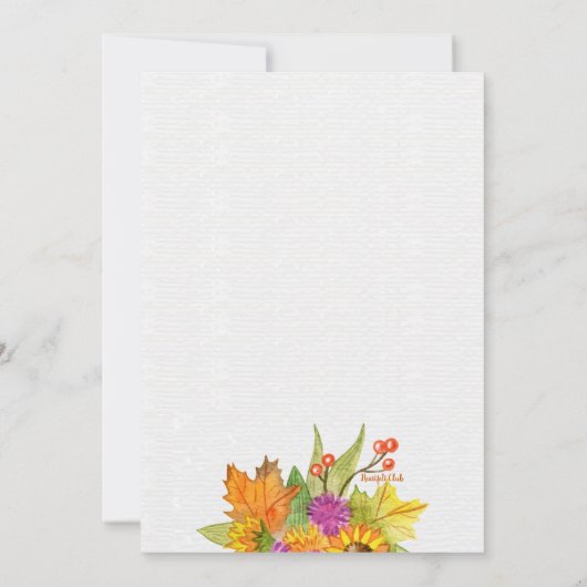 Laten we Herfst verzamelen Kaart (Achterkant)