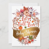 Laten we Herfsten in de liefde Herfst Bloemen BABY Kaart (Voorkant)