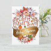 Laten we Herfsten in de liefde Herfst Bloemen BABY Kaart (Staand voorkant)