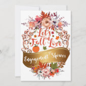 Laten we Herfsten in de liefde herfstbloemendouche Kaart (Voorkant)