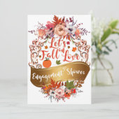 Laten we Herfsten in de liefde herfstbloemendouche Kaart (Staand voorkant)