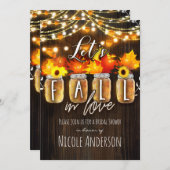 Laten we Herfsten in Liefde Herfst Bladeren & Lich Kaart (Voorkant / Achterkant)