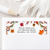 Laten we Herfsten in liefdesherfst Floral VRIJGEZE Etiket (Insitu)