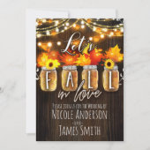 Laten we Herfsten in liefdesherfstleien en lightwe Kaart (Voorkant)