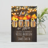 Laten we Herfsten in liefdesherfstleien en lightwe Kaart (Staand voorkant)