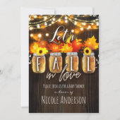 Laten we Herfsten in Love Leaves & Lights Baby sho Kaart (Voorkant)