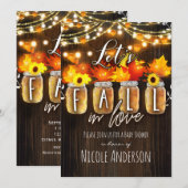 Laten we Herfsten in Love Leaves & Lights Baby sho Kaart (Voorkant / Achterkant)