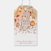 Laten we Herfsten in Love Vrijgezellenfeest herfst Cadeaulabel (Achterkant)