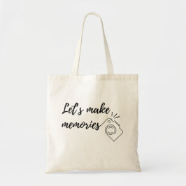 Laten we herinneringen maken met de camera tote bag
