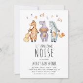 Laten we herrie maken Afrikaanse dieren Baby Showe Kaart (Voorkant)