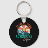 Laten we het 1e klas avontuur beginnen plezier ter sleutelhanger (Voorkant)