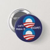 Laten we het 8 maken! ronde button 5,7 cm (Voorkant /achterkant)