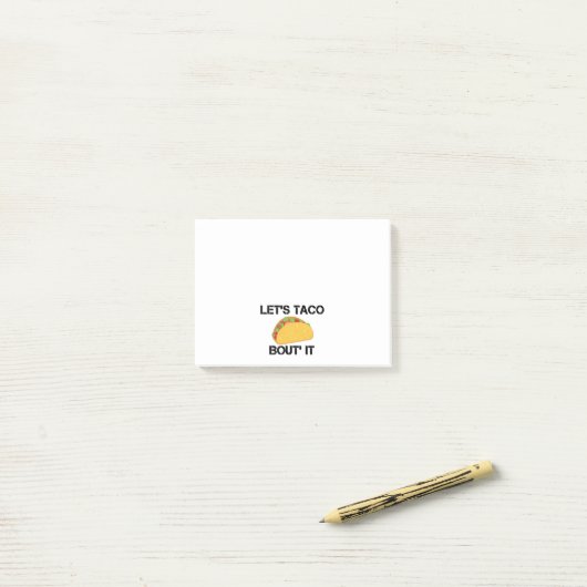 Laten we het aan Taco overhandigen Post-it® Notes (Op bureau)